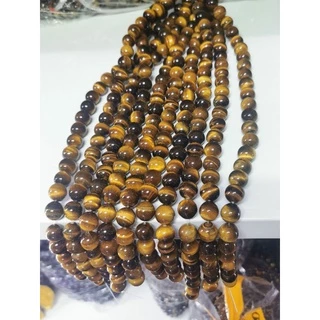 หินธรรมชาติหินแท้ lucky stone, tiger eye stone ยาว 4mm6mm8mm10mm12mm14mm16mm,