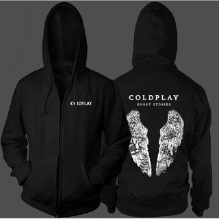 สะโพก Hop Rock อังกฤษ Coldplay Hoodie เรื่องผี Hoodie Men ฤดูหนาว Zip Jacket Coat