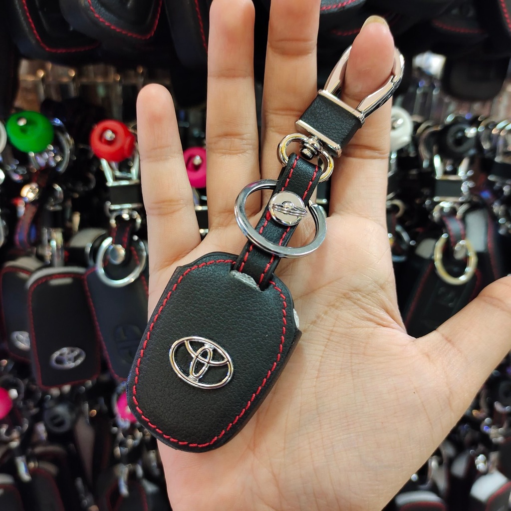 ซองหนังกุญแจ Toyota ปลอกหุ้มกุญแจรถยนต์ ตรงรุ่น TOYOTA  VIOS 2013 COMMUTER 2012(มีโลโก้)📌 - รูปที่ 2