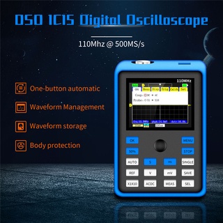 DSO1C15 2.4-inch screen digital oscilloscope 500 MS/s sampling rate 110MHz analog bandwidth