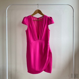 เดรสสั้น Hot Pink Mini Dress