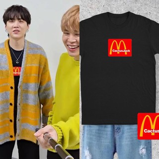 เสื้อยืด พิมพ์ลาย BTS Suga Mcd Cactus Jack Mcdonald สไตล์เกาหลี