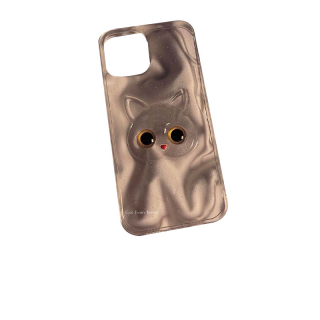 เคสมือถือ TPU แบบใส ลายแมว 3D แต่งกลิตเตอร์ สำหรับ iPhone 11 7Plus 8Plus XR 13 12 Pro Max