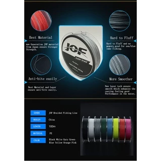 X8 JOF สาย PE4 PE8 PE9 ถัก8ยาว 100 เมตร สายpeยิงปลา สายpeตกปลา พร้อมส่งถูกที่สุด รองรับเก็บเงินปลายทาง X4 X8 X9