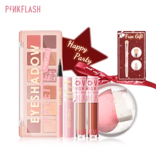 Pinkflash ชุดเครื่องสําอาง เฉดสีชมพู สําหรับแต่งหน้า