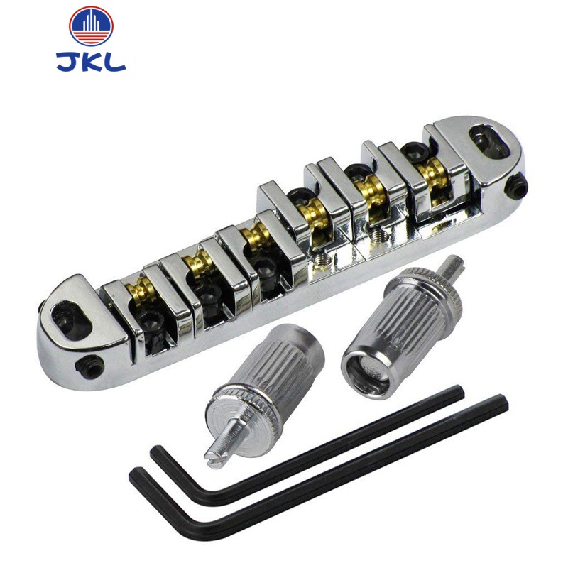 Chrome Metal Plated Roller Saddle Tune-O-Matic Bridge for Les Paul Style Electri