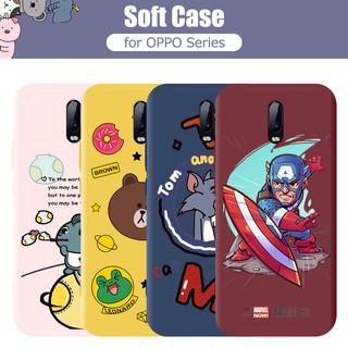 Soft Phone Case กรณี OPPO A31 A5 A9 2020 Realme 5 5S 5i 6i C3 6 X X2 Pro R17 Pro A8 Reno 2z 2f 3 4 Pro F1S A12 A12E A37 A39 A52 A57 A59 A59S A72 A91 A92 A11K F3 Lite F15 K3 A83 A1 A3S A5S A7 A11k F7 F9 F11 Cat Bear