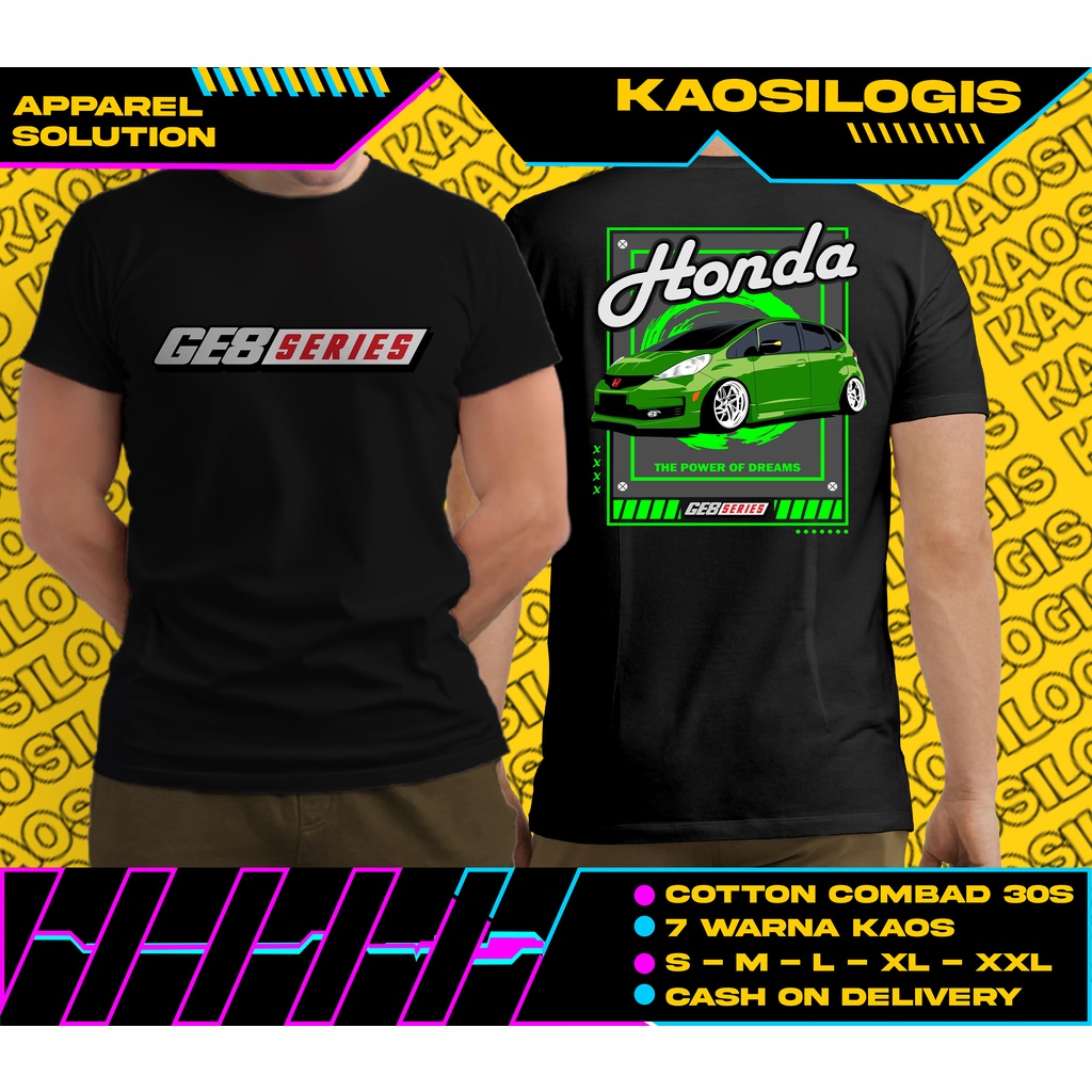 เสื้อยืด HONDA JAZZ GE8 SQUARE REAR SERIES V2 - Kaosilogis