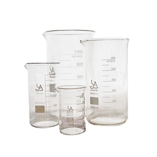 บีกเกอร์แก้วทนไฟทรงสูง (Beaker Tall Form - BORO 3.3 Glass)