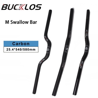 Bucklos แฮนด์บาร์คาร์บอนไฟเบอร์ น้ําหนักเบา 25.4*540 580 มม. สําหรับรถจักรยานแบบพับ BMX