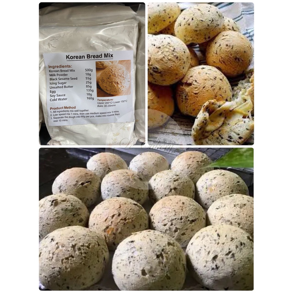 เกาหลี Mochi Qq Bread Premix Flour Korea Roti Tepung Mix สไตล์เกาหลี QQ面包 ผงอ่าน 500g
