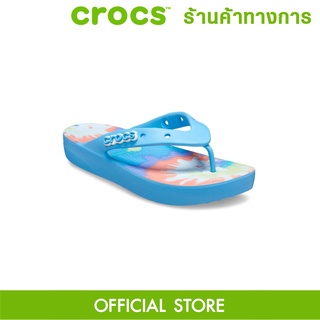 CROCS Classic Platform TieDye รองเท้าแตะผู้หญิง