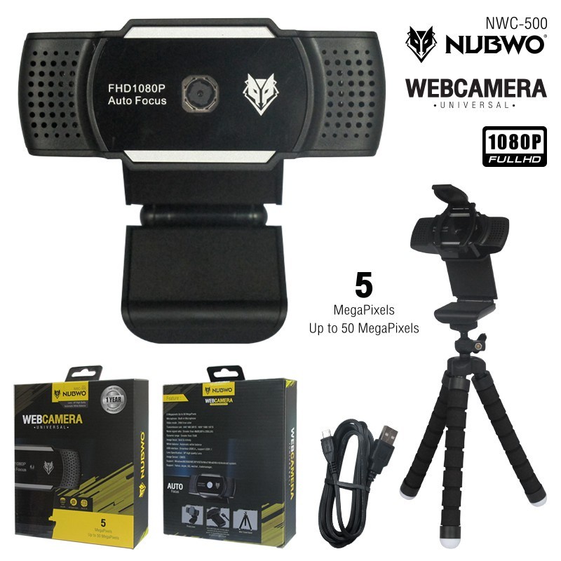 NUBWO กล้อง Webcam รุ่น NWC-500 FULL HD (Black)