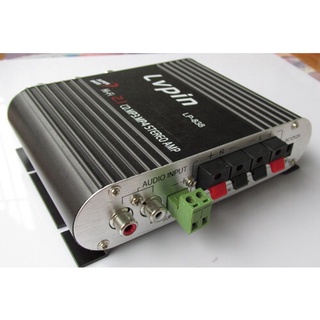 แอมป์ขยายจิ๋ว2.1CH แยกทรัพย์พร้อมสายไฟต่อแบตยาว30cm( Lvpin ) car-amplifier T9