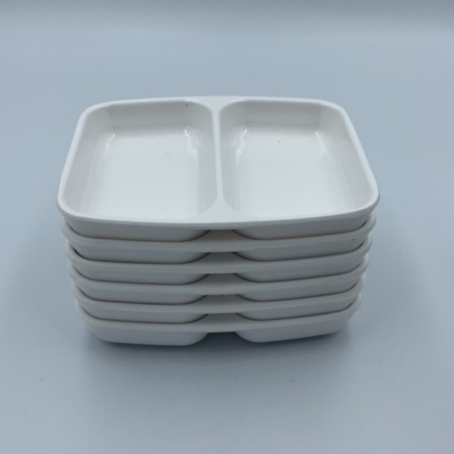 SB Melamine ถ้วยน้ำจิ้มเมลามีน 2 ช่อง D959-3.5 นิ้ว Pack 6 ชิ้น