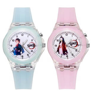 นาฬิกาดาบพิฆาตอสูร แบบมีไฟ LED นาฬิกาเด็ก Demon Slayer พร้อมส่ง!