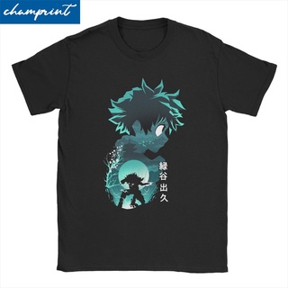 เสื้อยืดผ้าฝ้ายพิมพ์ลายแฟชั่น เสื้อยืดผ้าฝ้าย พิมพ์ลายมังงะ Izuku Midoriya Boku No My Hero Academia สําหรับผู้ชาย