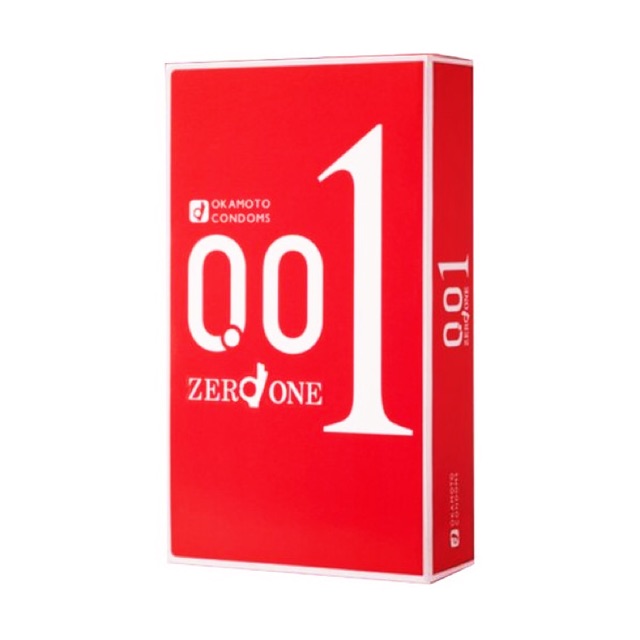 OKAMOTO Condoms 0.01 Zero one (3ชิ้น) ถุงยางอนามัยแบบบางพิเศษ 0.01 ของแท้จากญี่ปุ่น