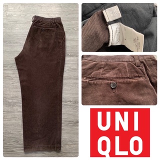 กางเกงลูกฟูกทรงลุง Uniqlo