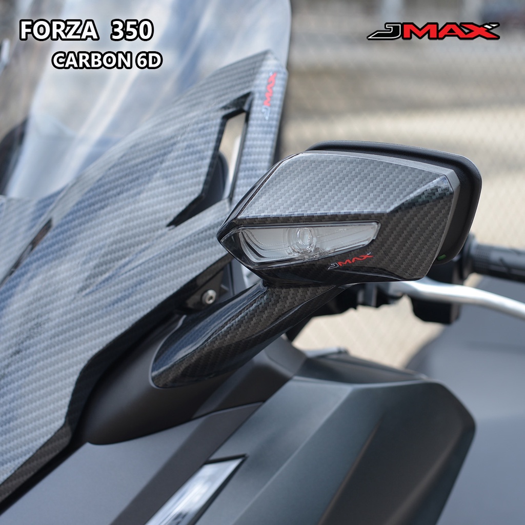 ฝาครอบกระจกข้าง ตรงรุ่น Forza 350 ปี 2020-25 ลายฟิล์มคาร์บอน 6D