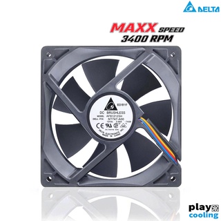 DELTA  AFB1212SH 3400RPM+12V COOLING FAN PWM 120MM ( พัดลม DELTA ของแท้ รอบจัด 3400RPM จัดส่งในไทย ประกัน1ปี)