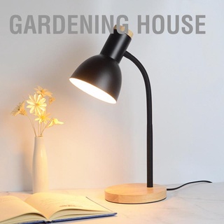 Gardening House โคมไฟตั้งโต๊ะ Led ฐานไม้แข็ง ยืดหยุ่น ป้องกันสนิม สําหรับหอพัก