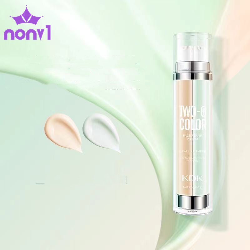 บีบีครีม 2 in 1 ไพรเมอร์ รองพื้น BB Cream เนื้อเรียบเนียน ผิวสวยกระจ่างใส เปล่งประกายตลอดวัน