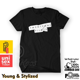 เสื้อยืดโอเวอร์ไซส์- เสื้อยืด ผ้าฝ้าย พิมพ์ลาย Twentyone PILOTS BAND COTTON COMBED 30S สําหรับผู้ชาย และผู้หญิงS-3XL