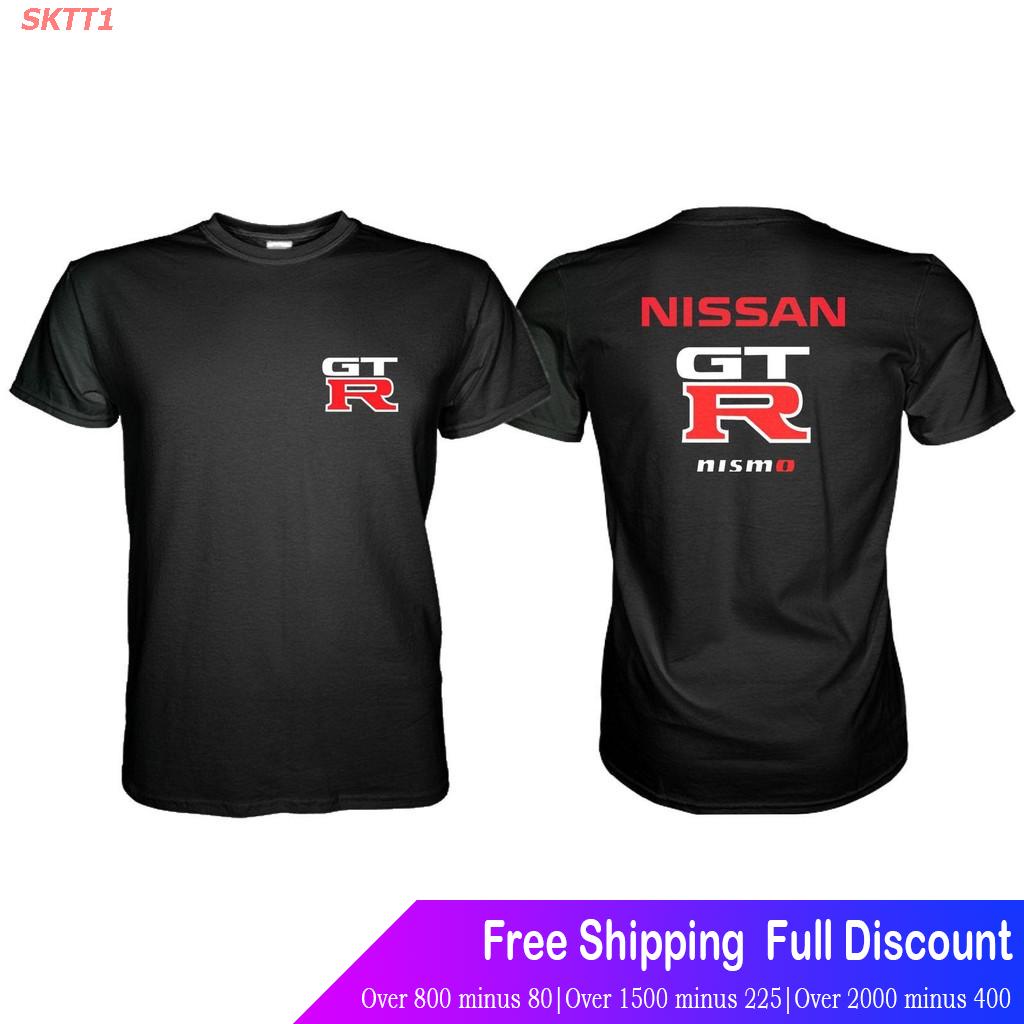 SKTT1 เสื้อยืดผู้ชายและผู้หญิง Nissan Nismo Racing Car Race Gtr Logo Motorsport Skyline Black T-Shirt Mens Shirt Cool T