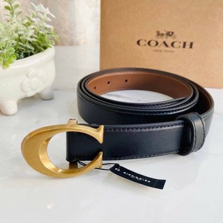 COACH SIGNATURE BUCKLE BELT