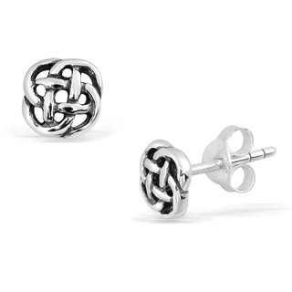 MachuSilver ต่างหูเงินแท้ 925 Sterling Silver สไตล์เซลติก (Celtic) พร้อมถุงกำมะหยี่