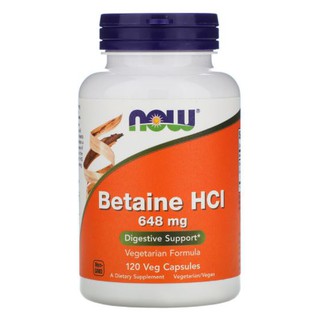 Now Foods, Betaine HCL, 648 mg [ 120 Veg Capsules ] #1 in Betaine HCL (TMG)