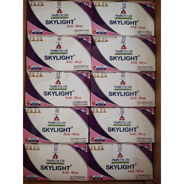 🏆🏆ยกลัง🏆🏆แมส4ชั้น🎖️ แบรนด์Skylight 🎖️1ลัง มี 50 กล่อง 1 กล่อง มี50ชิ้น