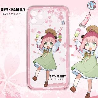 เคสโทรศัพท์มือถือแบบใส กันกระแทก ลายการ์ตูนอนิเมะ spy x family Sakura Anya สไตล์เกาหลี ญี่ปุ่น สําหรับ iPhone 13 12 11 pro promax 13mini 12mini x xs xsmax xr 7 8 plus