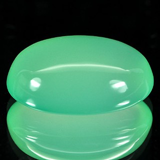 คาลซิโดนีสีเขียว (Green Chalcedony) 16.25 กะรัต (5636)