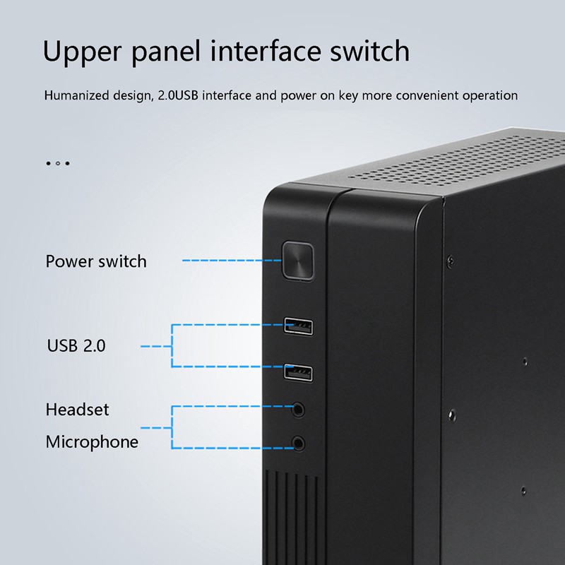 เคสคอมพิวเตอร์MX02 Mini ITX Comuter Case HTC Host Chassis USB2.0 ITX ...