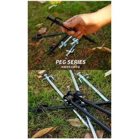 สมอบกเหล็กหล่อ สมอบกกางเต็นท์ ขนาด 20/30/40cm สี Black/Silver thumbnail 7