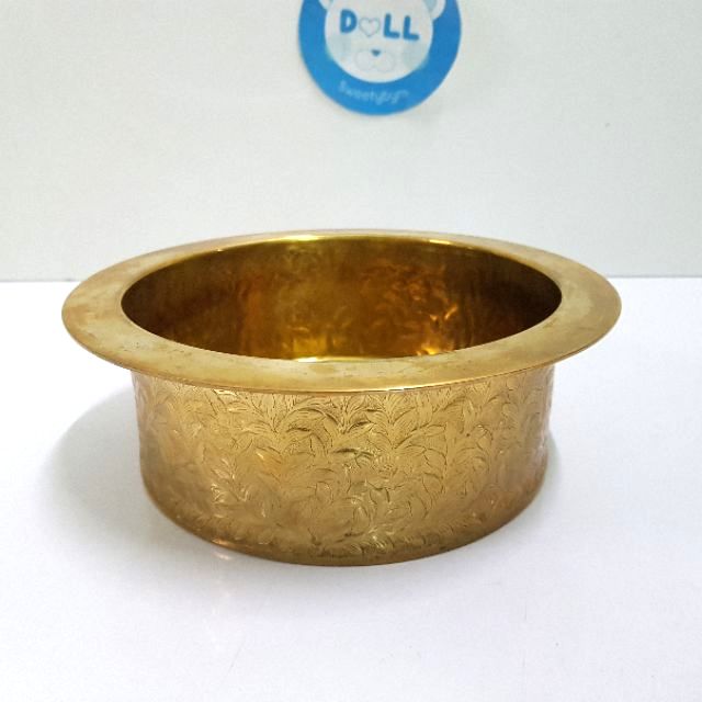 Brass byfa อุปกรณ์เครื่องหมาก ชุดเชี่ยนหมาก ตอกลายงานช่างฝีมือ ลายดอก ใบไม้ ลายไทยสวยงาม9” ราคา ถูกที่สุด ดีลบีเคเค แกลเลอรีภาพที่ 5