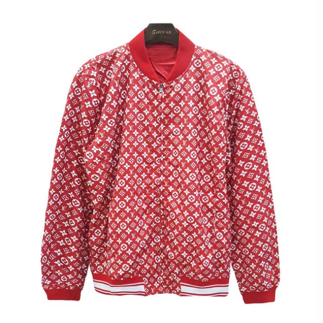 supreme louis vuitton baseball jacket