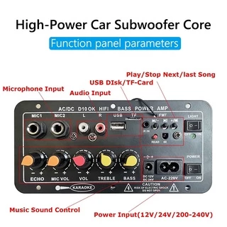 แอมป์จิ๋ว แอมป์บลูทูธ แอมป์ขยายเสียง เครื่องขยายเสียง 900w 2ch บลูทูธ usb Amplifiers ฟังชั้นครบ โมแรงๆ 12/24/220V