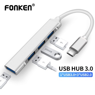 Fonken อะแดปเตอร์ฮับ USB Type C 3.1 4 พอร์ต สําหรับ Lenovo Xiaomi PC