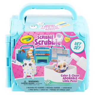 HomeDoDee สี ศิลปะ ชุดระบายสีและอาบน้ำสัตว์เลี้ยง CRAYOLA SCRIBBLE SCRUBBIES VET SET เครื่องเขียน วาดภาพระบายสี