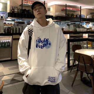 3 Color 【M-5XL】Japanese Fashion Simplicity Hoodie Letter Graffiti Design Printing Hooded Sweater Winter Long Sleeve Sports Hoodie Oversize Loose Comfortable Hood