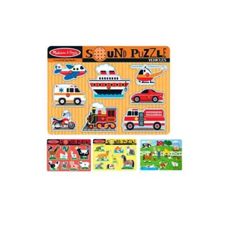 [ของแท้ USA] Melissa & Doug Sound Puzzle พัซเซิลมีเสียงสอดคล้อง ไม้อย่างดี ทนทาน ปลอดภัย หลากรุ่น 725/726/730/735/738