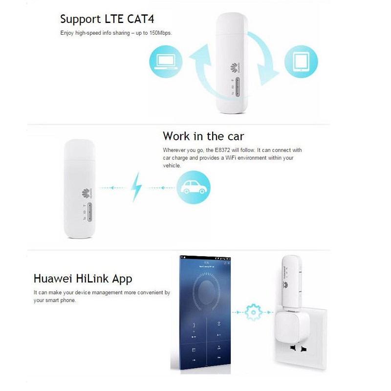 Huawei E8372 WIFI 150Mbps 4G/LTE Aircard USB Stick สำหรับ 4G แอร์การ์ด รุ่นใหม่ เสถียร เร็ว แรง ใช้ไวไฟได้ถึง 16 คน - รูปที่ 4