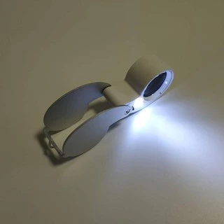 แว่นขยายส่องเครื่องประดับ jewelers loupe 40x25 มม. 2 led