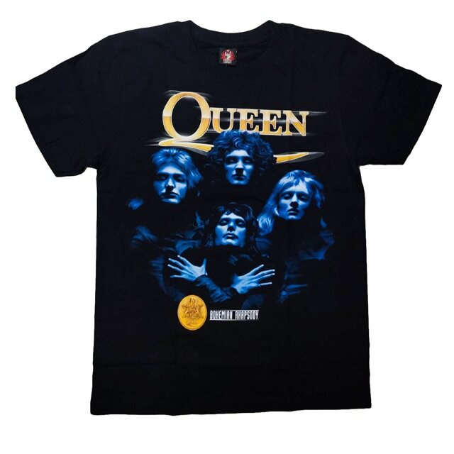 Street เสื้อวง Queen T-Shirt Rock เสื้อยืดวงร็อค Queen ผ้าฝ้ายแท้&lt;2022&gt;