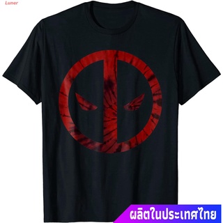 เสื้อยืดแขนสั้น  Deadpool Tie Dye Face Symbol Graphic T-Shirt Popular T-shirts