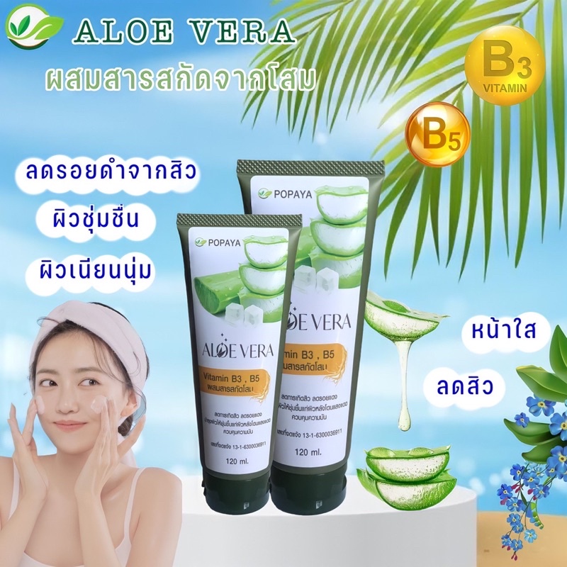(K1) เจลว่านหางจระเข้ ผสมสารสกัดโสม 120 ml ราคา ถูกที่สุด ดีลบีเคเค แกลเลอรีภาพที่ 2