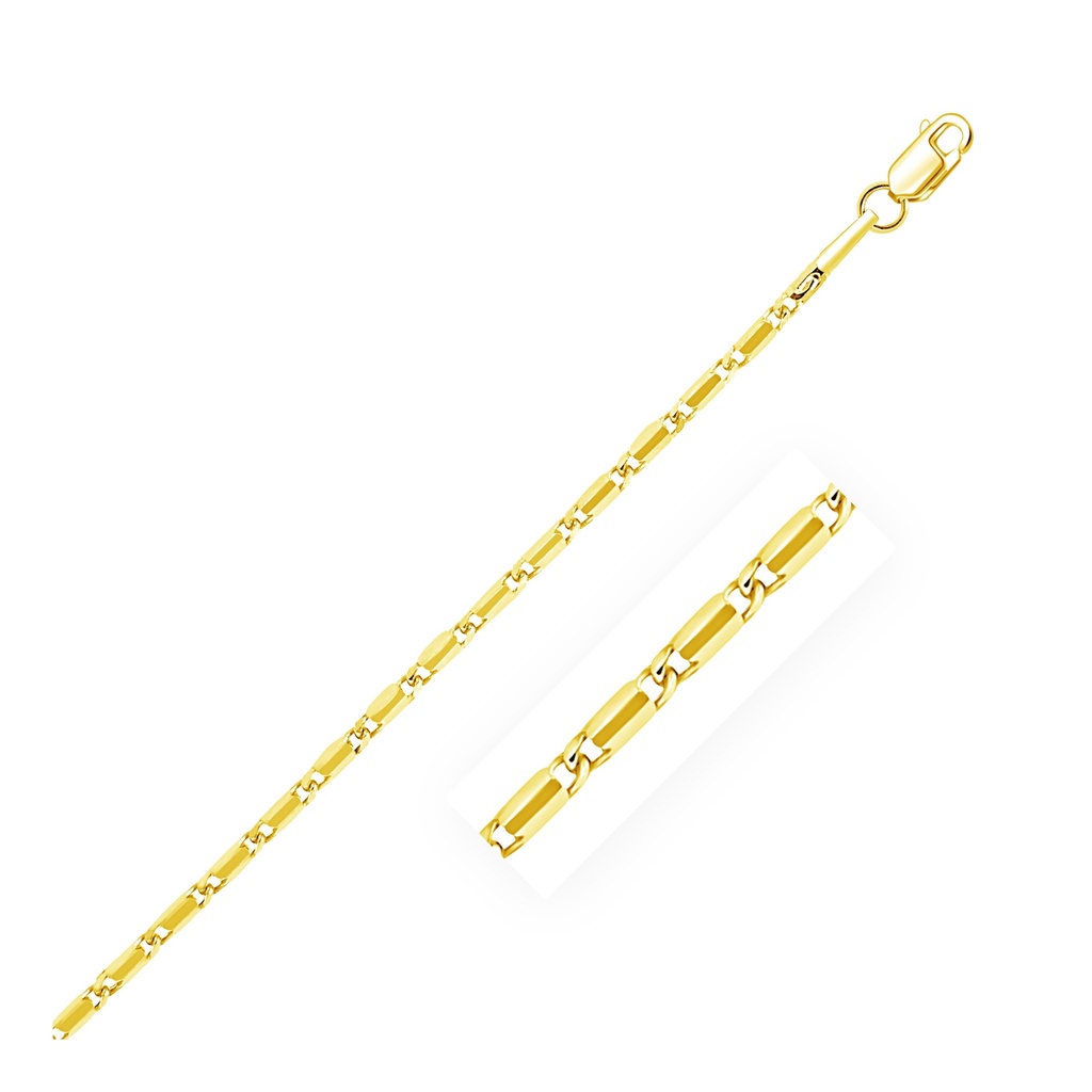 Nathalias NY สร้อยคอทองคำแท้ 14k ลายLumina Pendant14k Yellow Gold Lumina Pendant Chain1.0mm